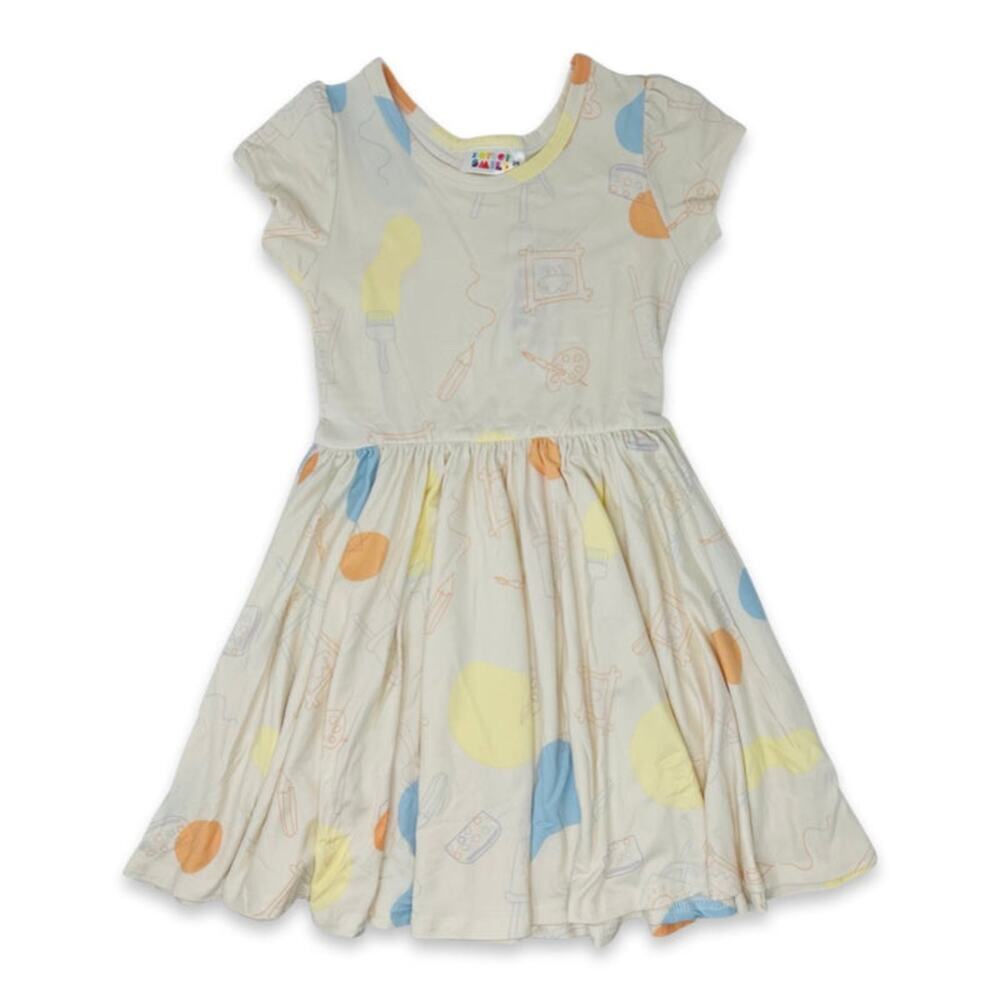 Brand New Dot Dot Smile Arts and Crafts Cap Dress - 2T